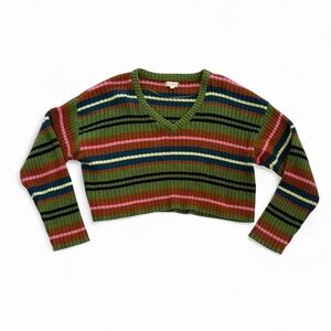 Colorful stripe knit sweater from pacsun